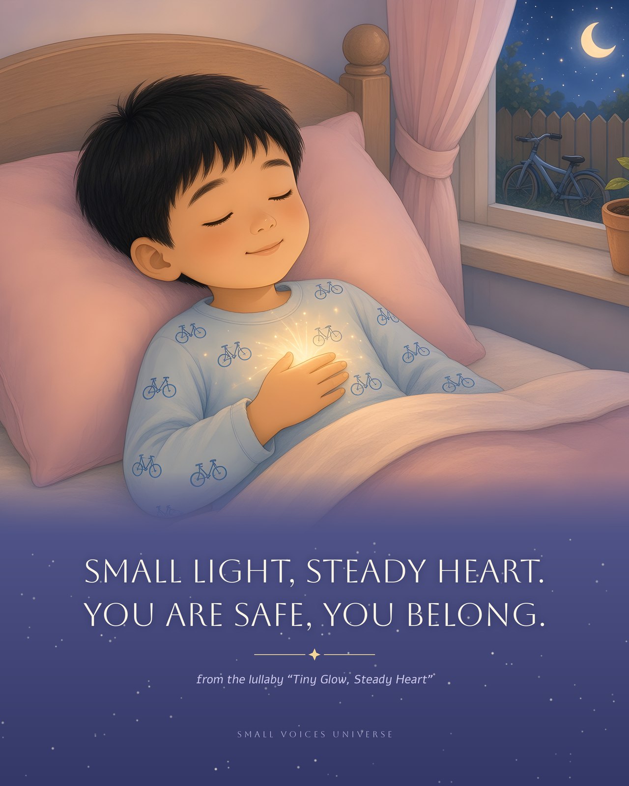 Tiny Glow Steady Heart wall art print